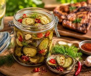 Małosolne z chili i miodem robię do grilla co roku. Znikają szybciej niż kiełbasa