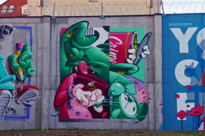 Street-art na murach aresztu