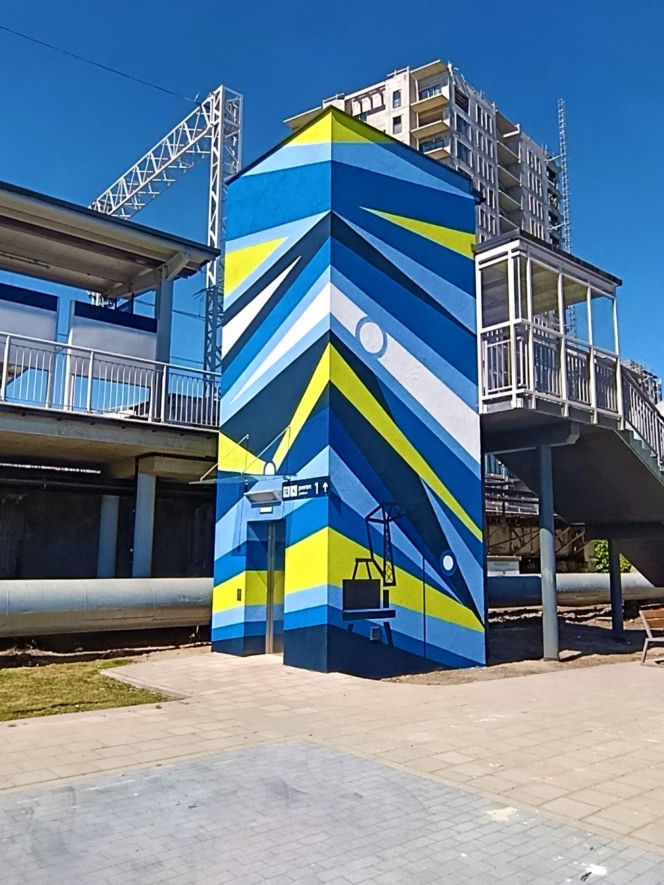 Murale na przystanku SKM Łasztownia