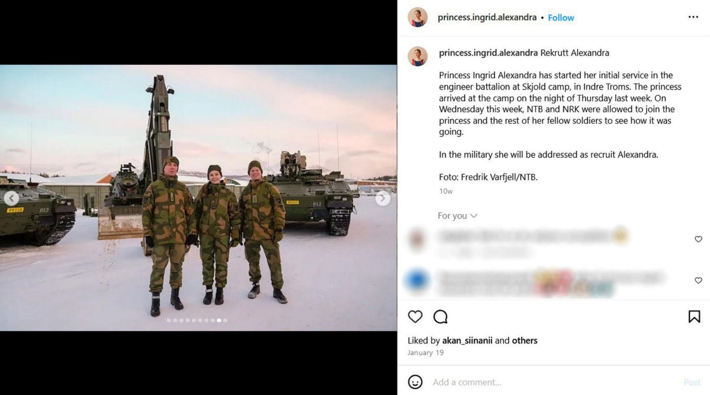 Księżniczka poszła w kamasze. Dostała broń, jest w armii. "Zero przywilejów"