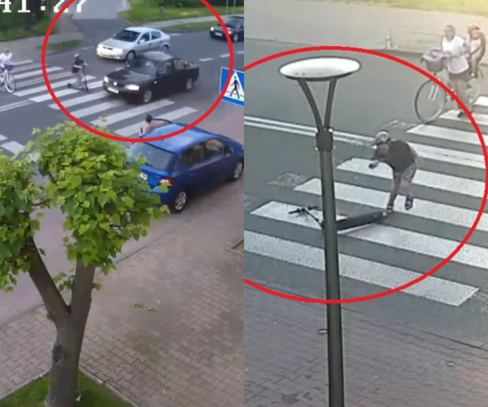 Śląskie: Skandaliczne zachowanie kierowcy volskwagena. Wyprzedzał na pasach i niemal potrącił dziecko na hulajnodze [WIDEO]