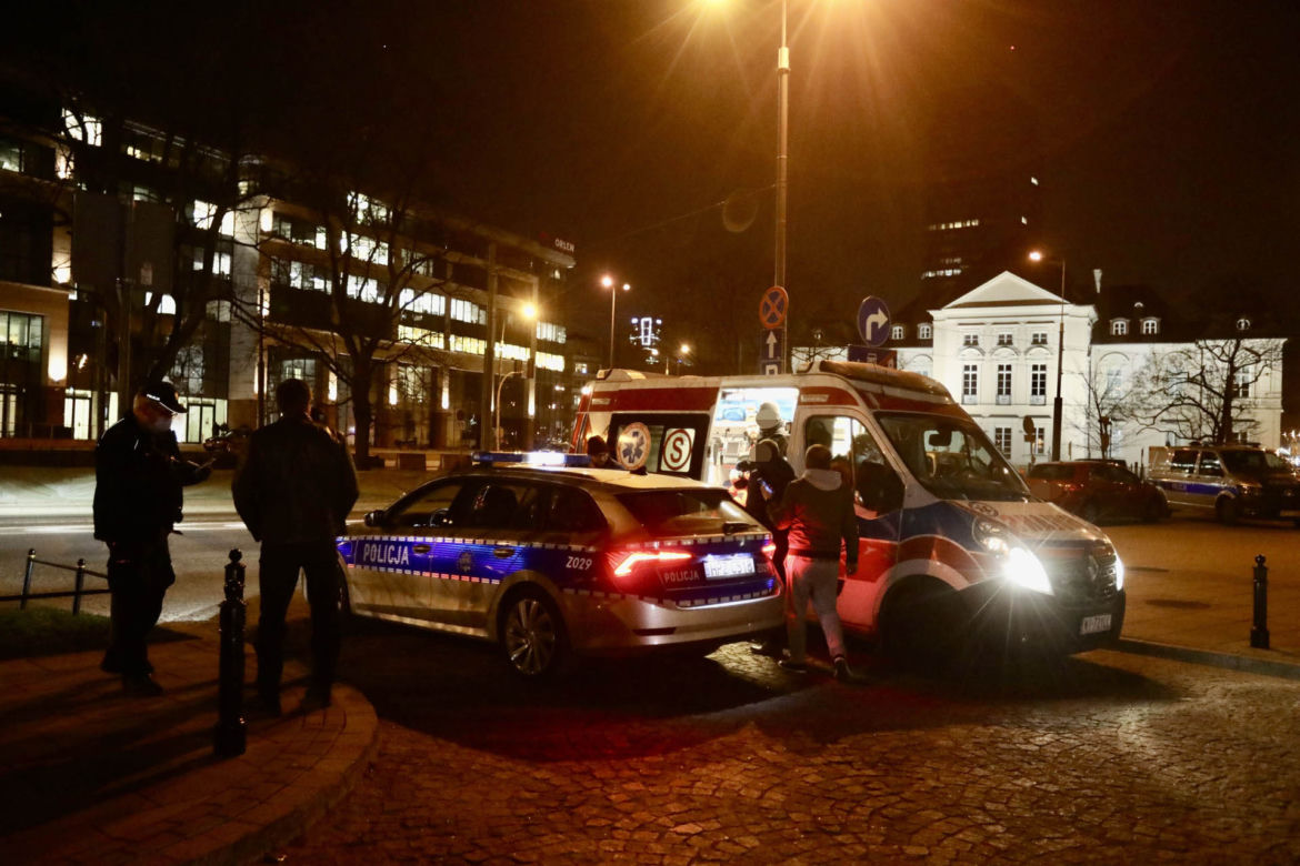 Tajemnicza akcja policji przy Alei Solidarności