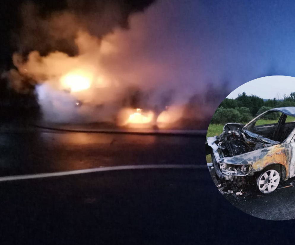 Opolskie: Coraz więcej wypadków drogowych. Pijany 21-latek na A4 w płonącym samochodzie [ZDJĘCIA]