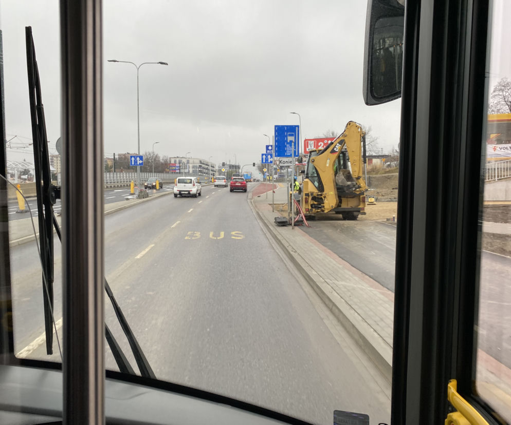 Przebudowa torowiska wzdłuż Zakopianki w Krakowie. 