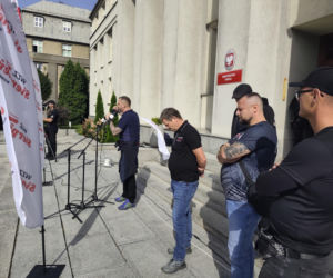 Protest górników i hutników