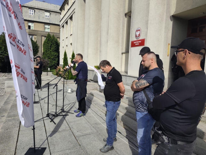 Protest górników i hutników