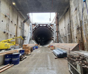 Budowa tunelu pod Świną - kwiecień 2021