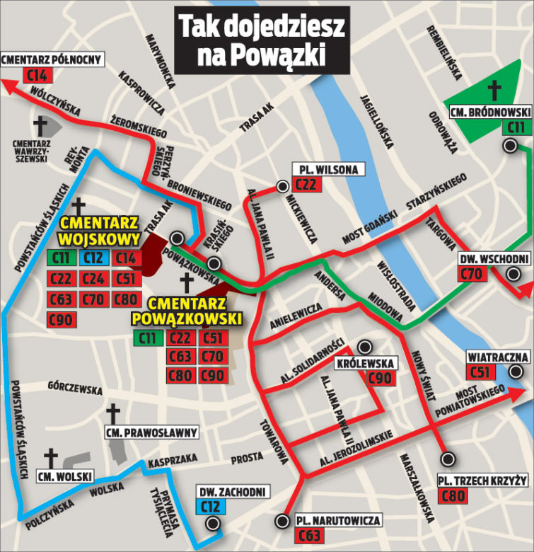 Na cmentarze jedź autobusem