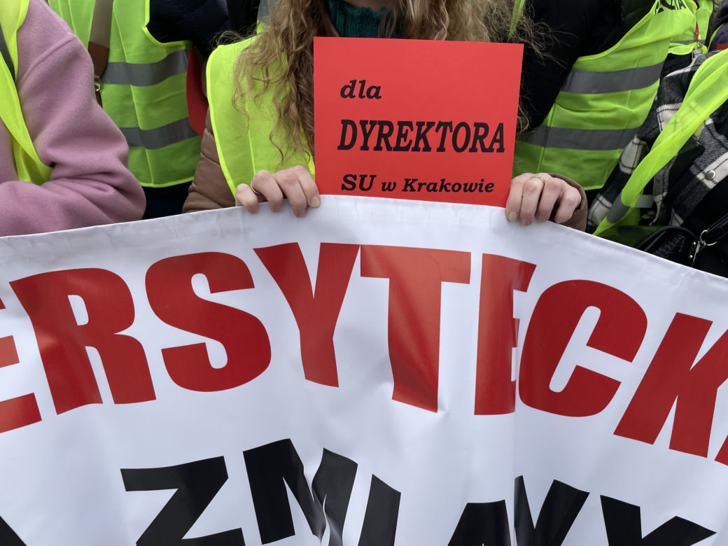 Protest pielęgniarek w Krakowie 30.03.