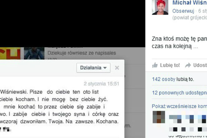 Psychofanka grozi Wiśniewskiemu