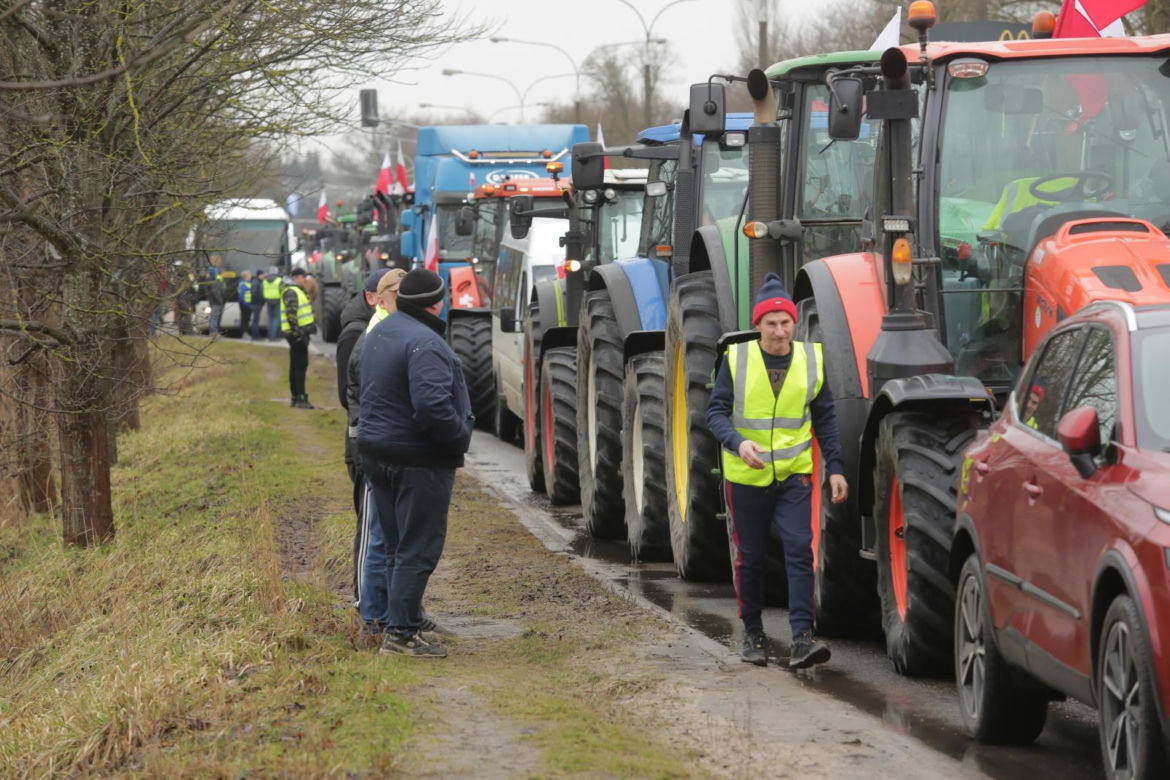   Protest rolników w Olsztynie 20 lutego [ZDJĘCIA]