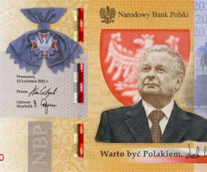 Banknot 20-złotowy z Lechem Kaczyńskim