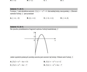 Matura poprawkowa z matematyki 2021 - zadania zamknięte 10-13 (1 punkt)