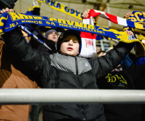 Arka Gdynia - Lechia Gdańsk: Zdjęcia kibiców z derbów Trójmiasta w ramach 23. kolejki PKO BP Ekstraklasy