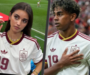 Lamine Yamal i jego dziewczyna Inés García. Ślicznotka kibicuje Hiszpanowi na trybunach