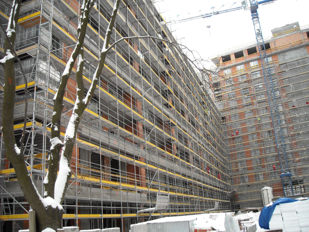Przy realizacji inwestycji Grzybowska 4 wykorzystano 25 000 m2 rusztowań 