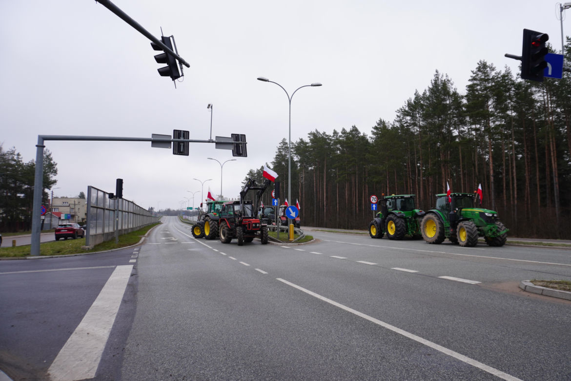 Protest rolników wokół Białegostoku - 20 marca 2024