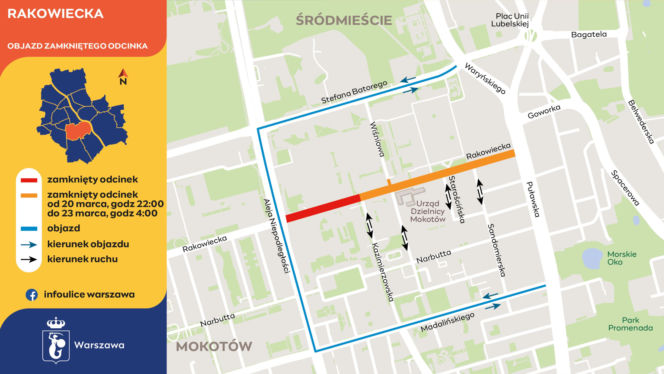 Rakowiecka bedzie otwarta po weekendzie