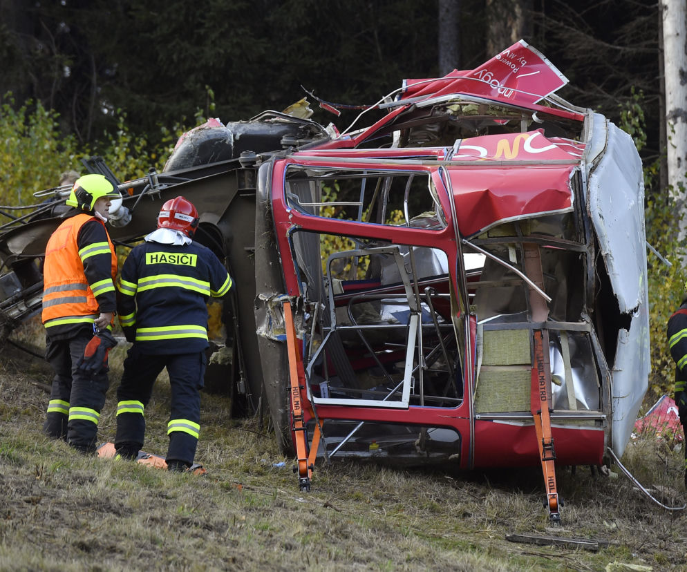 Wypadek kolejki linowej na gorze Ještěd