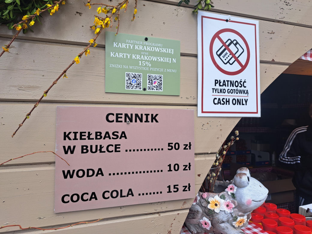 Jedzenie na jarmarku wielkanocnym 2025 w Krakowie