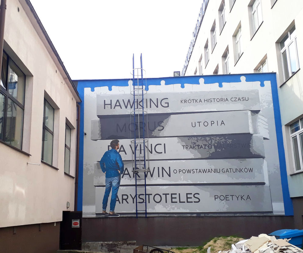 Pierwsza część muralu przy Uniwersytecie Rzeszowskim gotowa