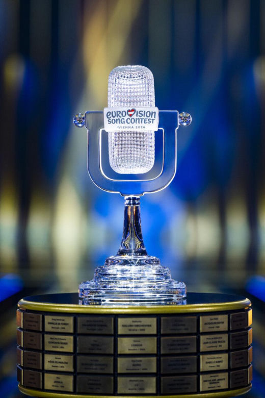 Eurowizja 2026 - trofeum dla zwycięzcy, kryształowy mikrofon