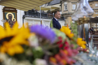Karol Nawrocki na dożynkach