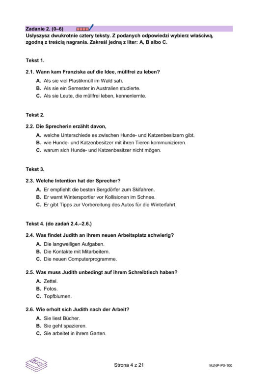Matura 2026 z NIEMIECKIEGO: arkusze CKE, poziom podstawowy [Formuła 2023] 06.05.2026