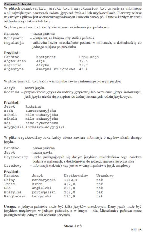 Matura 2020: Informatyka. Poziom ROZSZERZONY. ARKUSZ CKE