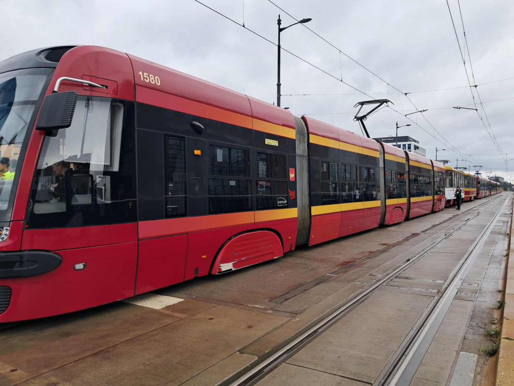Zderzenie tramwajów w centrum Łodzi