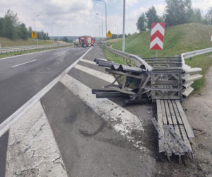 Wypadek na s7 w Zaleziance