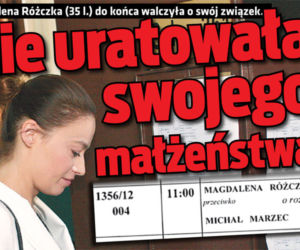 Magdalena Różczka nie uratowała swojego małżeństwa