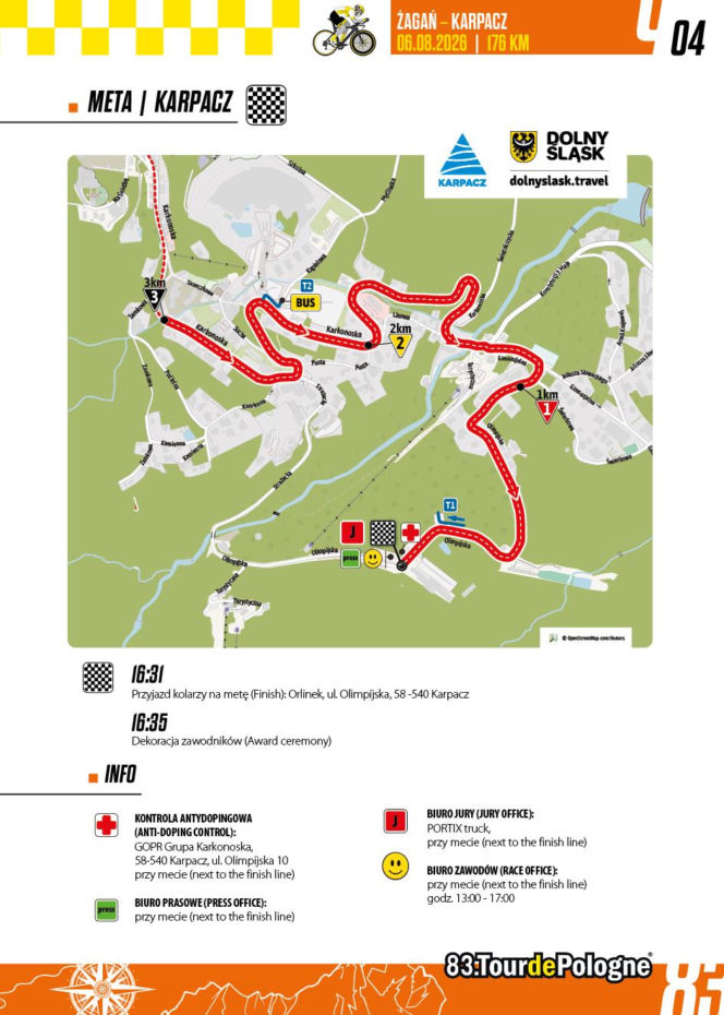 4. etap Tour de Pologne: Żagań - Karpacz