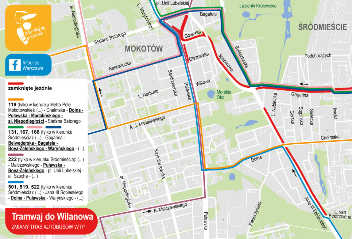 Rusza budowa trasy tramwajowej na Wilanów. Duże utrudnienia na Mokotowie