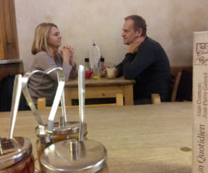 Donald Tusk z żoną w kawiarni, Bruksela