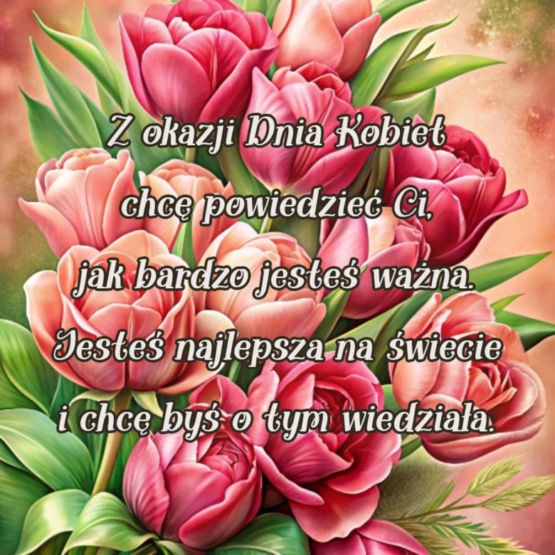Dzień Kobiet - kartka za darmo