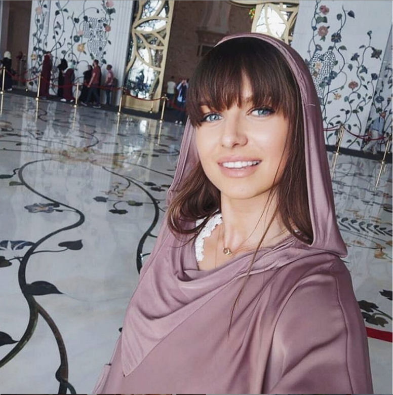Anna Lewandowska w meczecie