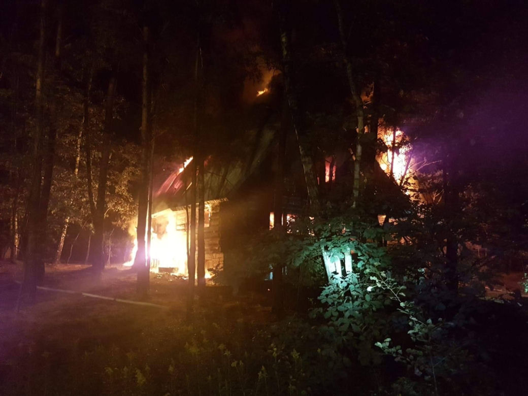 pożar domu w Warszawie