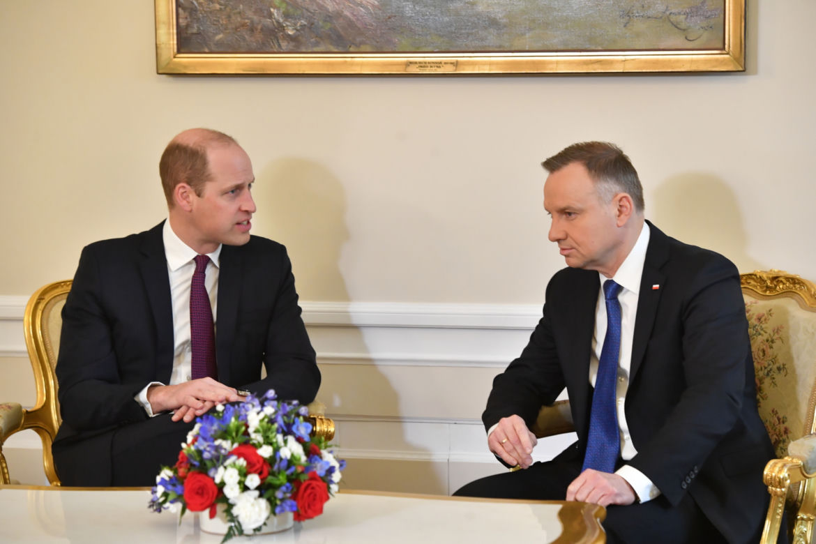 Książę William w Warszawie - drugi dzień wizyty