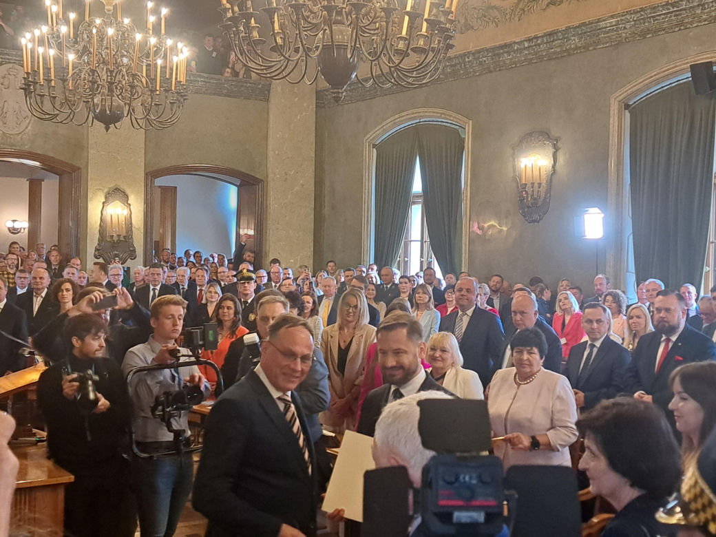Zaprzysiężenie Aleksandra Miszalskiego na prezydenta miasta Krakowa oraz radnych IX kadencji