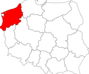 województwo zachodniopomorskie - mapa