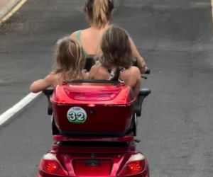 Olga Frycz z rodziną na wakacjach