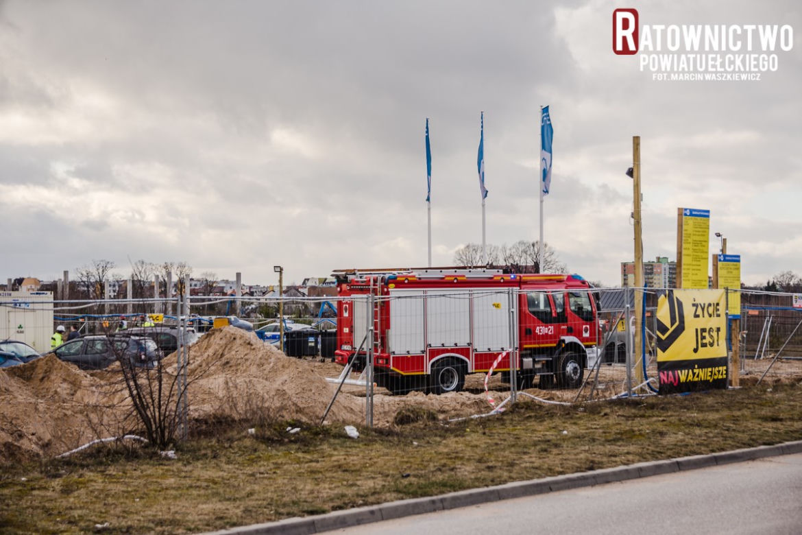 Pocisk artyleryjski na terenie budowy przy obwodnicy - Ełk !