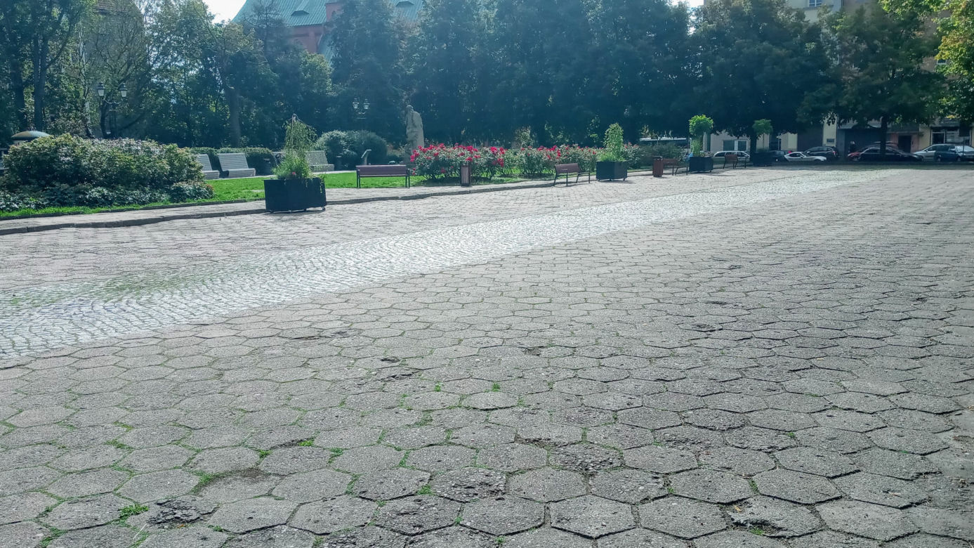 Plac Orła Białego w przeddzień rozpoczęcia przebudowy