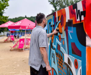 Tak wygląda sztuczna plaża przy Stadionie Śląskim. Rozkręcaliśmy tam imprezę w ramach Eska Summer City