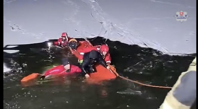 Dożywotni zakaz jazdy, alkohol i pościg. Finał na pękającym lodzie