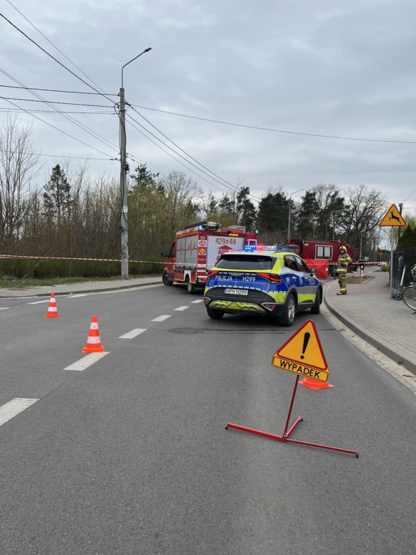 Zderzenie ciężarówki i motocyklisty w Sobolewie