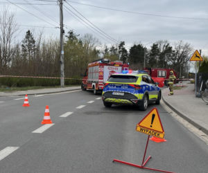 Zderzenie ciężarówki i motocyklisty w Sobolewie