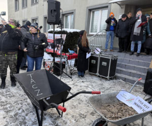 Protest przeciw Stefie Czystego Transportu w Krakowie