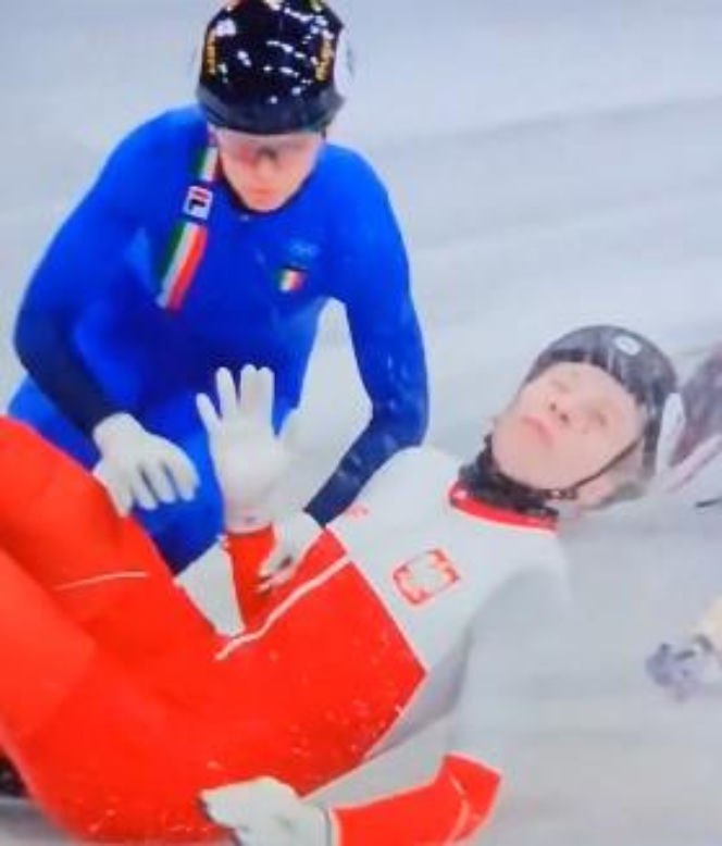 Wypadek Kamili Sellier w short tracku